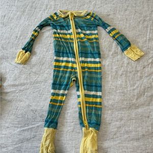 Little Sleepies zippy in Garden Stripe print, size 6-12m